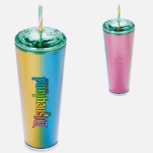 🩷🩵Disney Eats Shaved Ice Disneyland Starbucks Tumbler with Straw🩷🩵